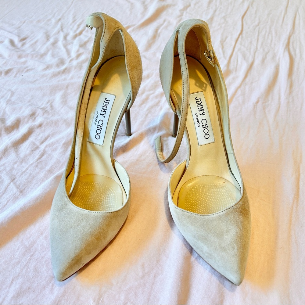 Jimmy Choo Cream / Nude Heels Stiletto Pumps EU size 37 Neiman Marcus